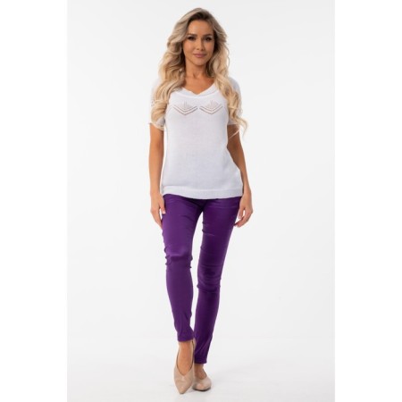 Female trousers, size 50, purple color