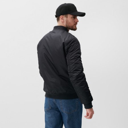 Бомбер мужской на молнии MIST, размер 54, черный-5