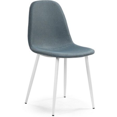 Stol on a metal frame metal/velor, white/gray 44x51x85 cm