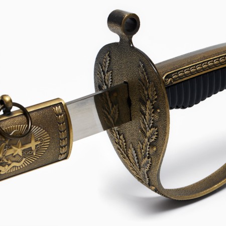 Souvenir saber, black scabbard with bronze, blade 77 cm-10