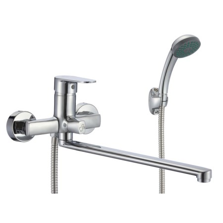 Bath mixer and shower Eleanti Elt2040, single -leaf, hose, watering can, bracket, chromium color 40737