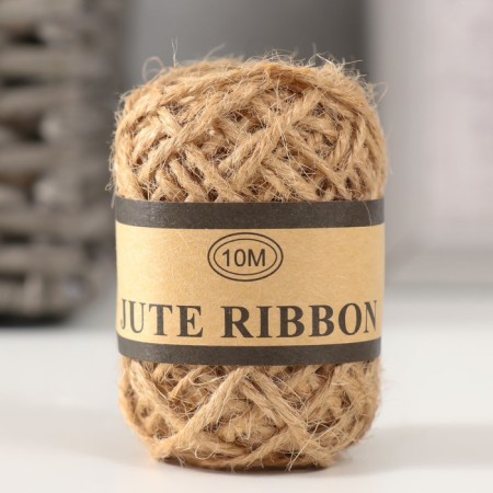 Braid decorative textiles "natural jute" winding 10 meters set 24 pcs 4.5x25x25 cm-1