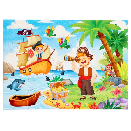 Maxi-Puzzles 2 in 1 "Pirates and Cosmos No. 1", 15 and 24 elements-2