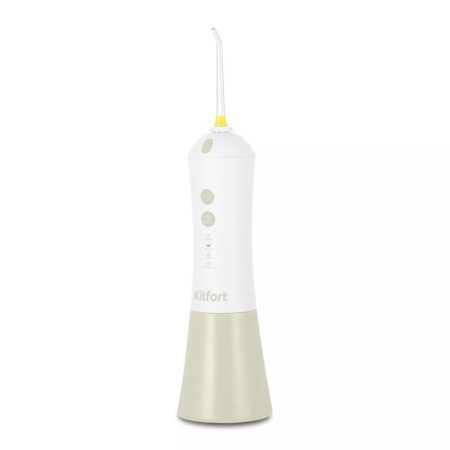 Irrigator KitFort KT-2958-2, portable, 200 ml, 4 modes, 3 nozzles, from battery, white-beige