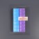 Organizer for decor, 14 cells, 14.5 × 7.3 × 2.5 cm, blue/purple color