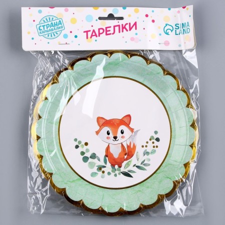 Paper “Fox” plate, in a set of 6 pcs.-3