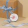 A satin decorative ribbon “Christmas tree toys”, white, 1.5 cm × 5 m