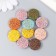 A set of beads for creativity wood "Flat round. Leopard" set 10 pcs 2x2x0.5 cm