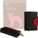 Gift set: cover for passport and key holder, black color