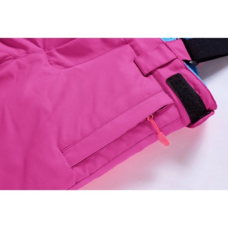 Ski pants for girls, height 104 cm, raspberry color-2