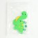 Silicone teething for dino teeth, green color
