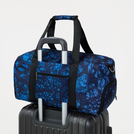 Sports bag with lightning, external pocket, blue color-4
