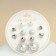 Pusets 6 pairs "pearl" planets, white color in silver