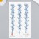 Tattoo on the body blue "Branches with spikes" 18x11 cm