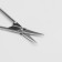 Scissors are manicure, for cuticles, bent, narrow, 9 cm, silver color