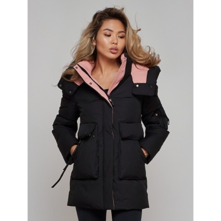 Winter jacket female, size 50, black color-18