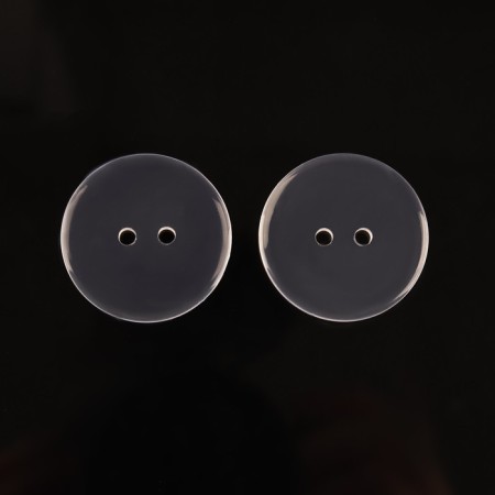 A set of buttons, 2 punctures, d = 25 mm, 10 pcs, in a blister, the color is transparent-2