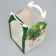 A folding box for a small cake "Happy New Year", balls, 15 x 15 x 18 cm, New Year