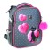 School backpack 38 x 30 x 16 cm, ergonomic back, stavia "black cat", gray