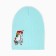 A hat for a girl is two-layer, mint color/unicorn, size 54-58