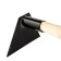 The hoe is straight, the tuleyka is 40 mm, steel, without cuttings