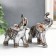 Souvenir Polystone "Elephants in Triangular Propons" set 2 pcs 8x3x7.5 cm