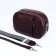 Cross-Body bag on zippers, external pocket, burgundy color