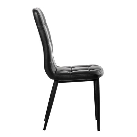 Chair "Quadro", black metal/aero black-1