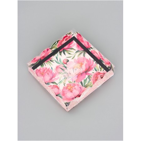 Cookie box, confectionery packaging, "with love", 12 x 12 x 3 cm-2
