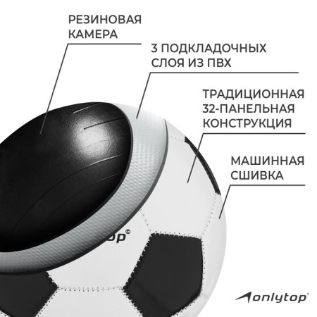 Ball football onlytop, PVC, machine stitching, 32 panels, p. 3-2