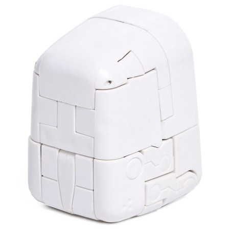 Robot hours “Puppy”, transformed into the alarm, works from batteries, white color-6