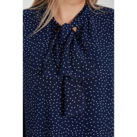 Female blouse, size 52, dark blue color-4