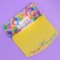 Gift envelope with the inner pocket "Happy Birthday", balls, 20 × 9.5 cm