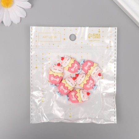 Decor for creativity plastic "Cat in glass" set 6 pcs 2.5x1.8x1 cm-3