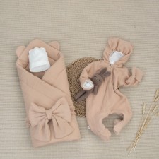 Kinderlitto “Muslin” discharge kit, 4 items, height 50-56 cm, sandy color