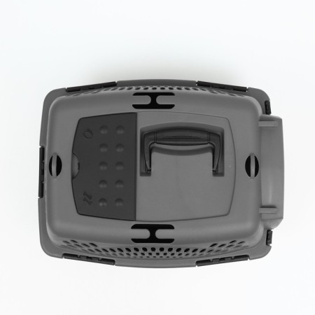 Carriage for animals with a plastic door, 40 x 32 x 26, gray-5