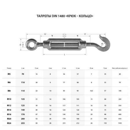 Talter hook-ring tundra Krep, DIN1480, M10, galvanized, 1 pcs-4