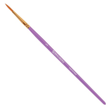 System of brushes synthetics 10 pieces, Brauberg, round; oval; flat; Liners-10