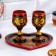 Wedding set "Heart": 2 Fureers, serving tray, Khokhloma