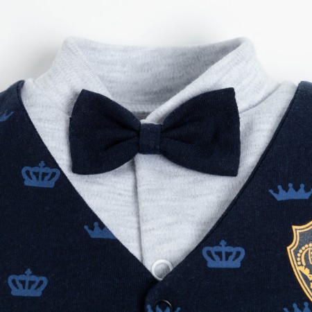 Combineson crumb I am "Crown costume", blue/gray, height 62-68 cm-1