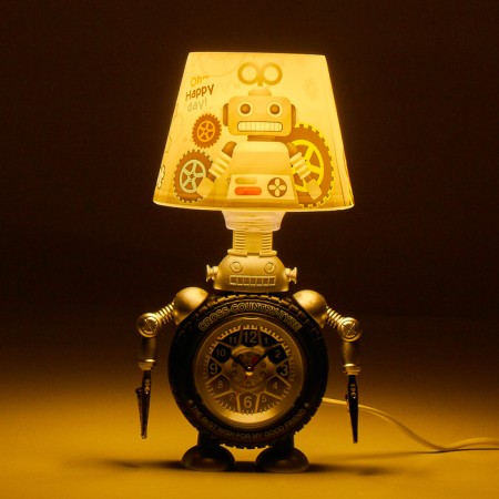 Watch with backlight "Robot" Children's desktop, smooth move, on AA batteries-4