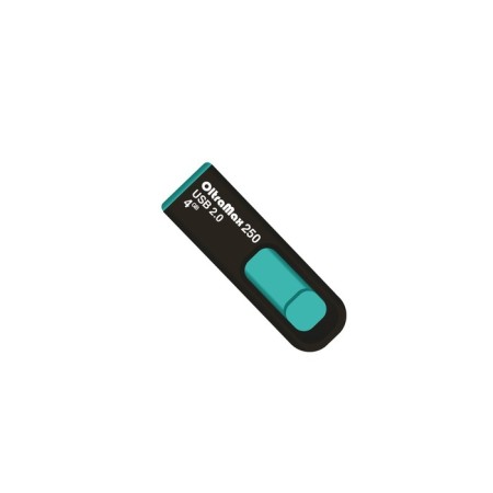 Флешка OltraMax 250, 4 Гб, USB2.0, чт до 15 Мб/с, зап до 8 Мб/с, бирюзовая-1
