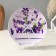 Decorative plate "Lavender bouquets", with a pattern on canvas, d = 19.5 cm
