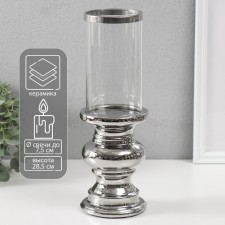 Ceramics candlestick, glass per 1 candle 