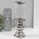 Ceramics candlestick, glass per 1 candle "grace" d = 7.5 cm silver 10x10x28.5 cm