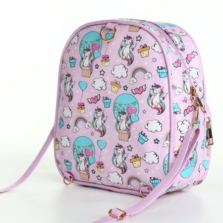 Baby backpack on lightning, lilac-pink color-6