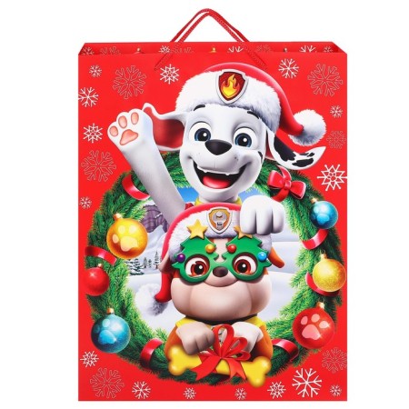 New Year. Gift package, 23x27x11.5 cm, packaging, puppy patrol-4