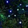 Garland "thread" 5 m, IP44, dark thread, 50 LED, glow blue/aquamarine, 2 modes, solar battery