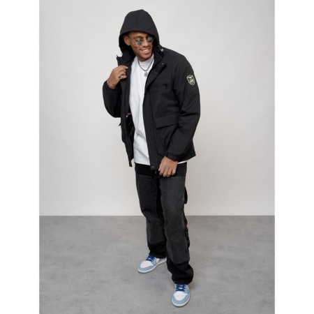 Sports male jacket, size 52, black color-12