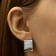 Earrings Metal "Chord" smooth, silver color
